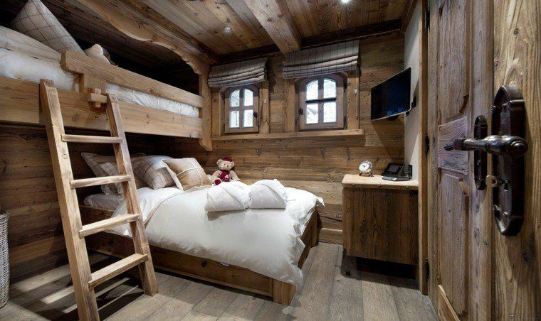 Décoration maison : chalet de montagne et meuble en bois - Bon ski